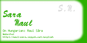 sara maul business card