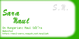 sara maul business card
